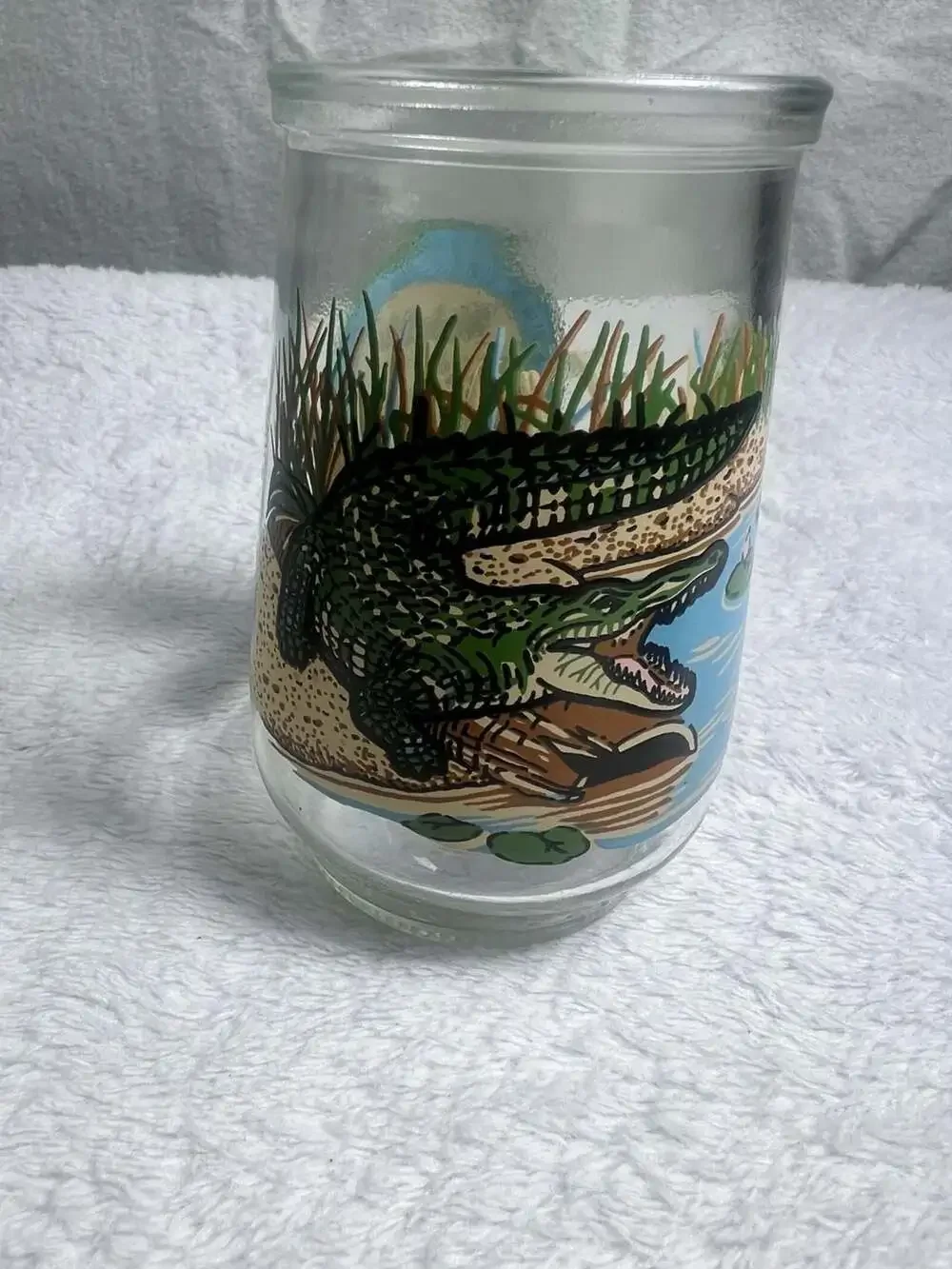 Set of 6 Vintage Welch's Jelly Jar Glasses Featuring Animals and Characters